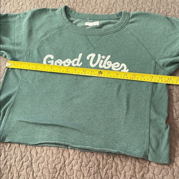 Grayson Threads Teal 'Good Vibes' Crew Neck Sweatshirt - Picture 5 of 7